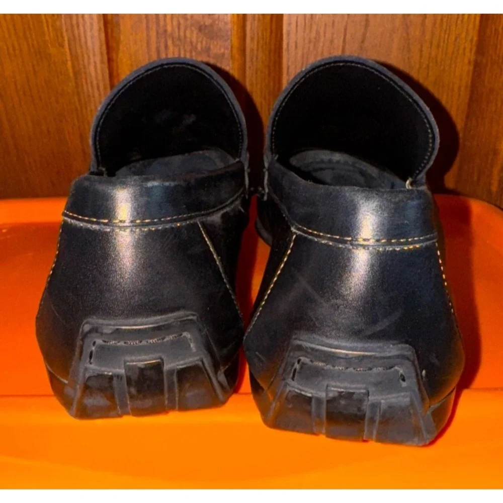 SALVATORE FERRAGAMO PARIGI Black Calf Leather Loafer Men Size 10 EE driving shoe